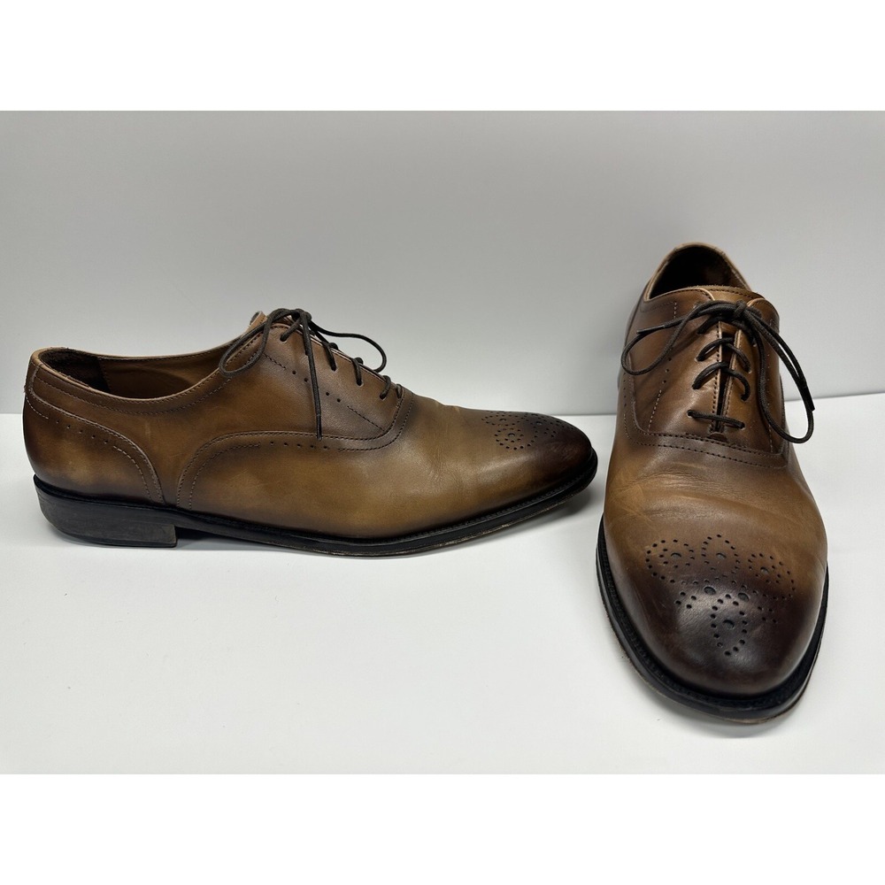 Bruno Magli Mens Italy Brown Arno Oxford Leather Dress Shoes Sz US 11 M